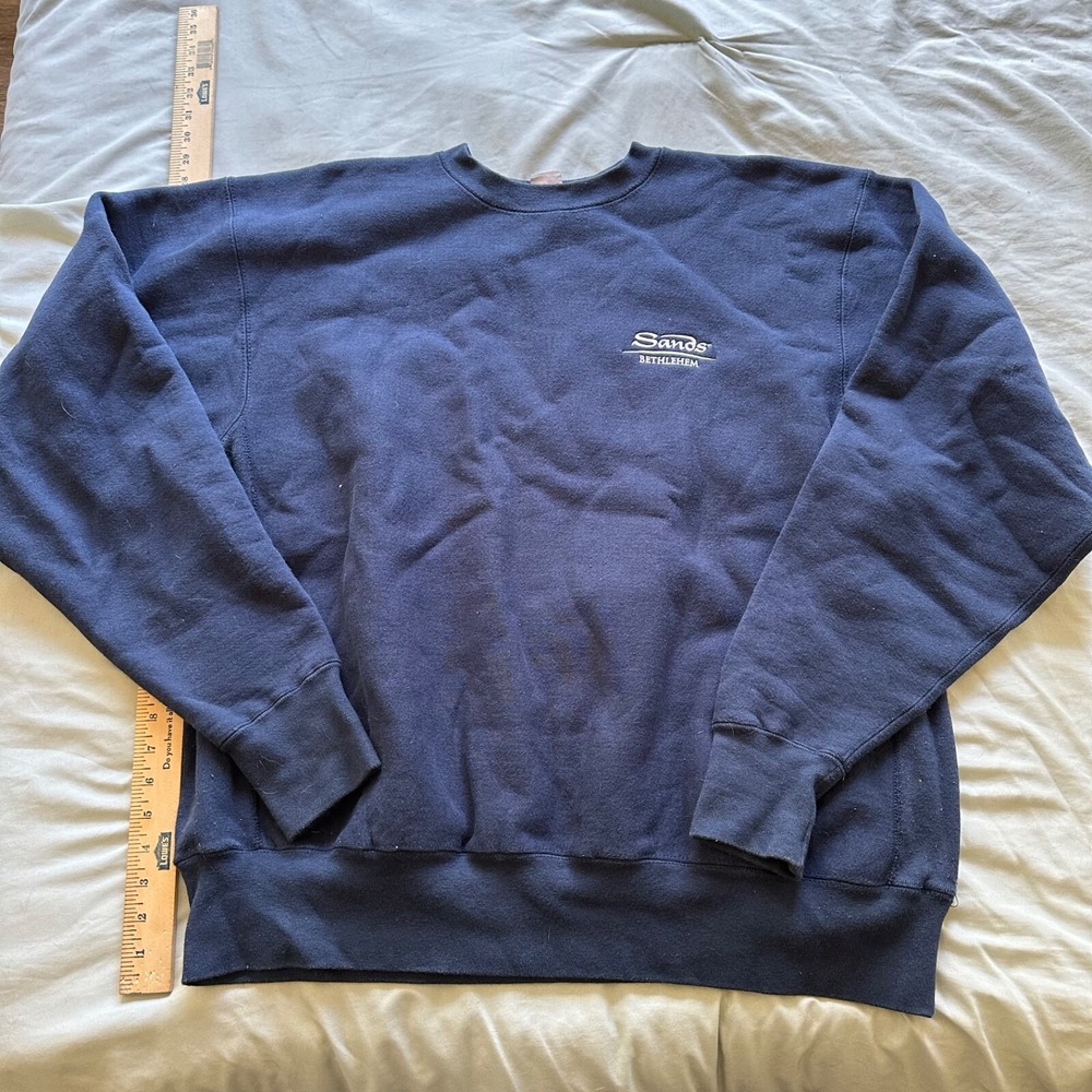 Vtg Sands‎ Resorts Sweatshirt Mens xxl Oarsman Blue crewneck thick cotton